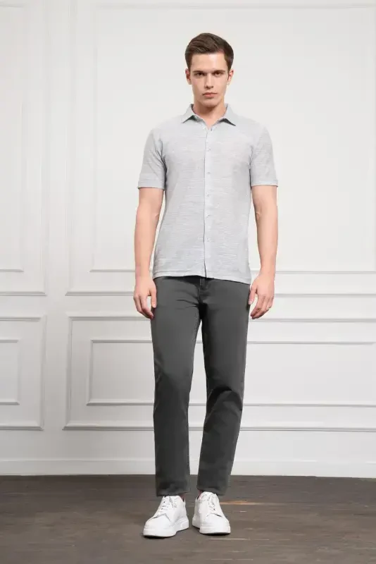 Modazone Erkak Yashil Trend Apache Yoqali Dynamic Fit Qisqa Yengli Ko'ylak - 2