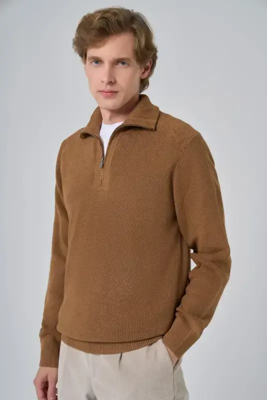 Modazone Erkaklar norkali Trend Bato bo'yin Dynamic Fit Qulay Kesimli Trikotaj - 3