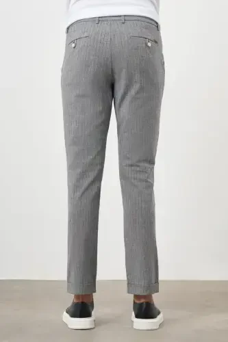 Modazone Erkaklar Qora Paxta Zig'ir Trend Ipli Jogger Slim Fit Sport Shim - 3