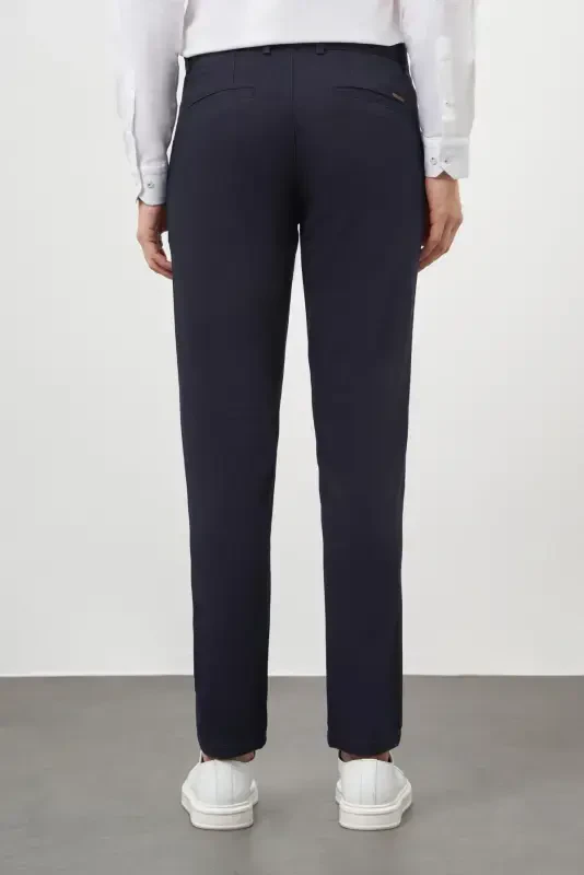 Modazone erkaklar to‘q ko‘k chino slim fit shim - 5