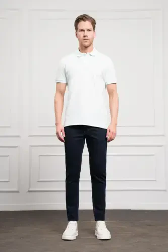 Morven Erkek A. MAVİ Basic Polo Yaka Dynamic Fit T-Shirt - MORVEN (1)