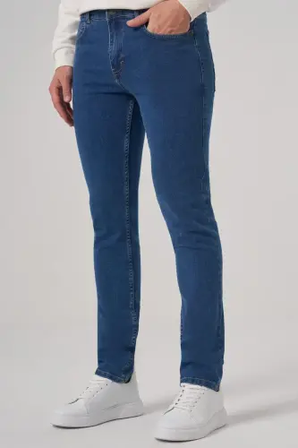 Morven Erkek A. MAVİ Denim 5 Cep Slim Fit Jean Kot Pantolon - MORVEN (1)