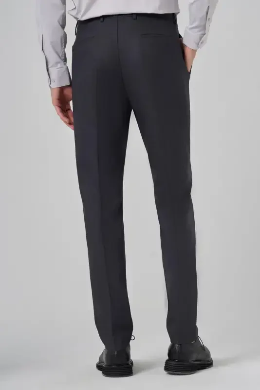Morven Erkek Antrasit Klasik Slim Fit Dar Kesim Pantolon - 5