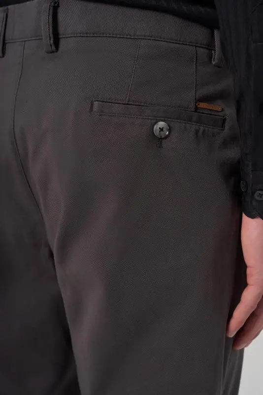 Morven Erkek Antrasit Pamuk Trend Dynamic Fit Chino Pantolon - 4