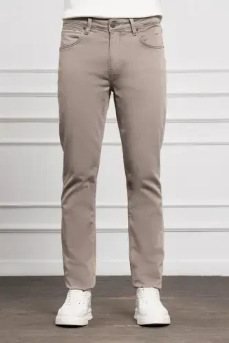 Morven Erkek Bej Mevsimlik Pamuk 5 Cep Dynamic Fit Jean Pantolon - MORVEN (1)