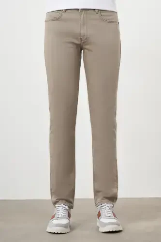 Morven Erkek Bej Mevsimlik Pamuk 5 Cep Dynamic Fit Jean Pantolon 