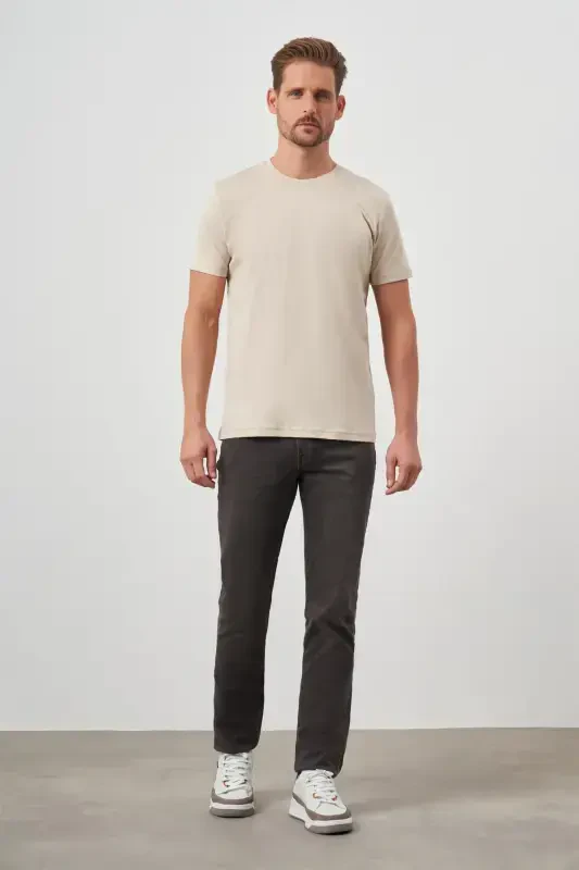 Morven Erkek Bej Trend Polo Yaka Classic Regular Fit T-Shirt - 4