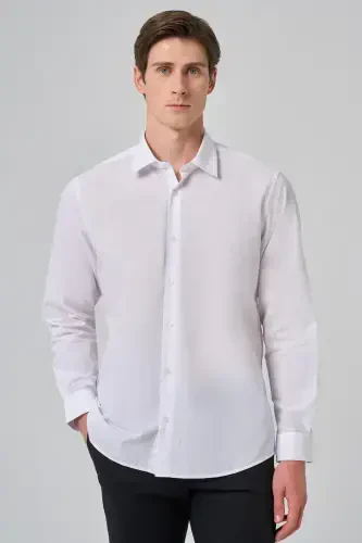 Modazone Erkek Beyaz Trend Regular Fit Gömlek 