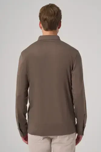 Morven Erkek Çağla Yeşili Trend Polo Yaka Rayon Sweatshirt - 5