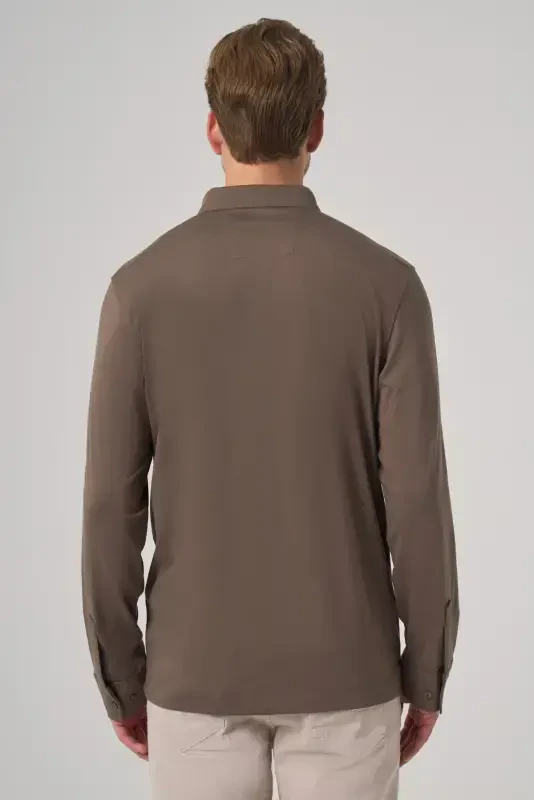 Morven Erkek Çağla Yeşili Trend Polo Yaka Rayon Sweatshirt - 5