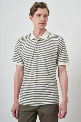 Morven Erkek Çağla Yeşili Trend Polo Yaka T-Shirt - MORVEN (1)