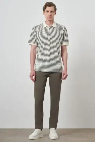 Morven Erkek Çağla Yeşili Trend Polo Yaka T-Shirt - MORVEN (1)