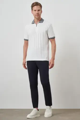 Morven Erkek Ekru Trend Polo Yaka T-Shirt - MORVEN (1)
