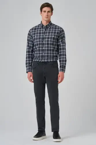 Morven Erkek Füme Denim 5 Cep Slim Fit Jean Kot Pantolon - 2