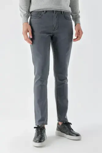 Morven Erkek Füme Mevsimlik Pamuk 5 Cep Slim Fit Jean Pantolon - 2