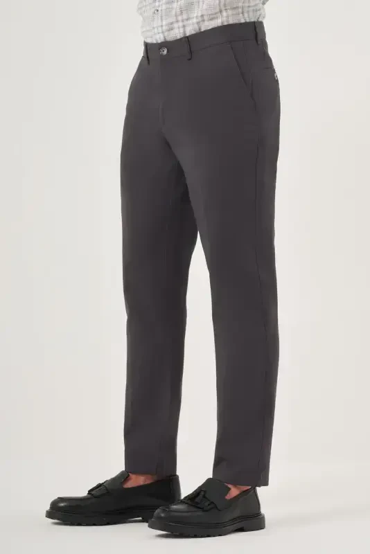 Morven Erkek Gri Chino Dynamic Fit Kışlık Pantolon - 2