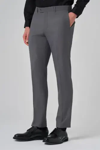 Modazone Erkek Gri Klasik Slim Fit Dar Kesim Pantolon - MORVEN (1)