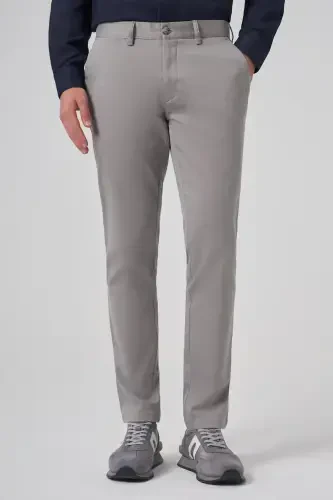 Morven Erkek Gri Pamuk Trend Slim Fit Chino Pantolon - MORVEN (1)