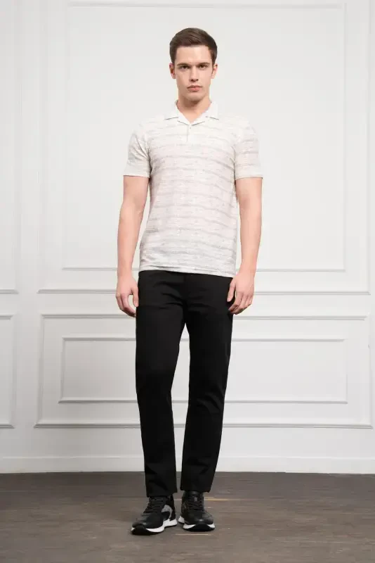 Morven Erkek Gri Trend Dynamic Fit Rahat Kesim Polo Yaka T-Shirt - 2