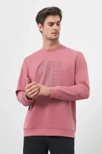 Morven Erkek Gül Trend Bisiklet Yaka Sweat-Shirt - 3