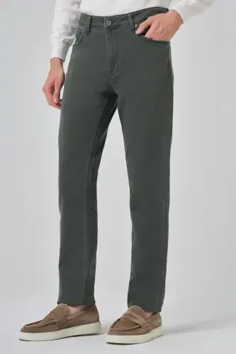 Morven Erkek Haki Denim 5 Cep Dynamic Fit Jean Kot Pantolon - 4