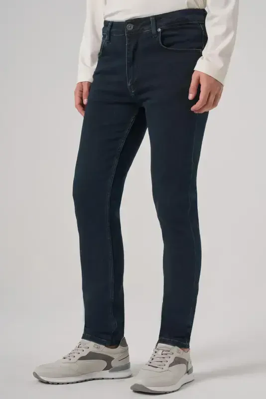 Morven Erkek Haki Denim 5 Cep Slim Fit Jean Kot Pantolon - 2
