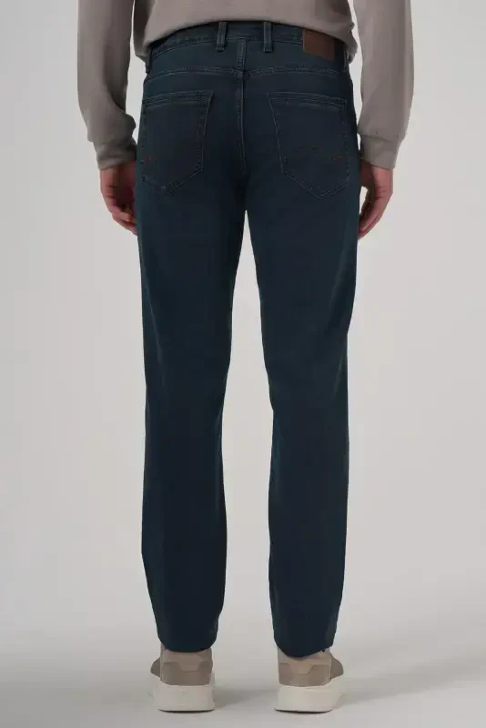 Morven Erkek Haki Denim 5 Cep Slim Fit Jean Kot Pantolon - 5