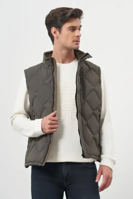 Morven Erkek Haki Polyamide Spor Yelek - 1