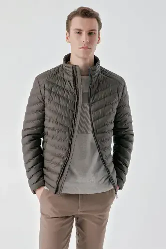 Morven Erkek Haki Su İtici Rüzgar Geçirmez Dynamic Fit Rahat Kesim Şişme Mont - MORVEN (1)