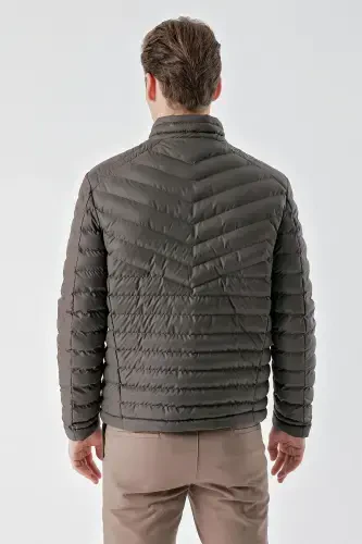 Morven Erkek Haki Su İtici Rüzgar Geçirmez Dynamic Fit Rahat Kesim Şişme Mont - 7