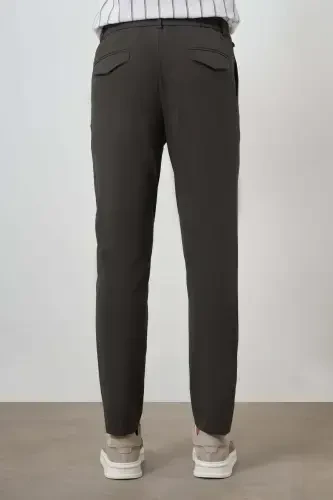 Morven Erkek Haki Trend Slim Fit Tam Lastik Pantolon - 4