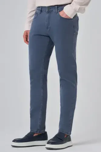 Morven Erkek İndigo Denim 5 Cep Slim Fit Jean Kot Pantolon - 3