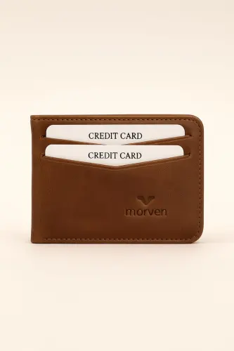 Modazone Erkek KAHVE %100 Deri Cüzdan Kartlık - 1