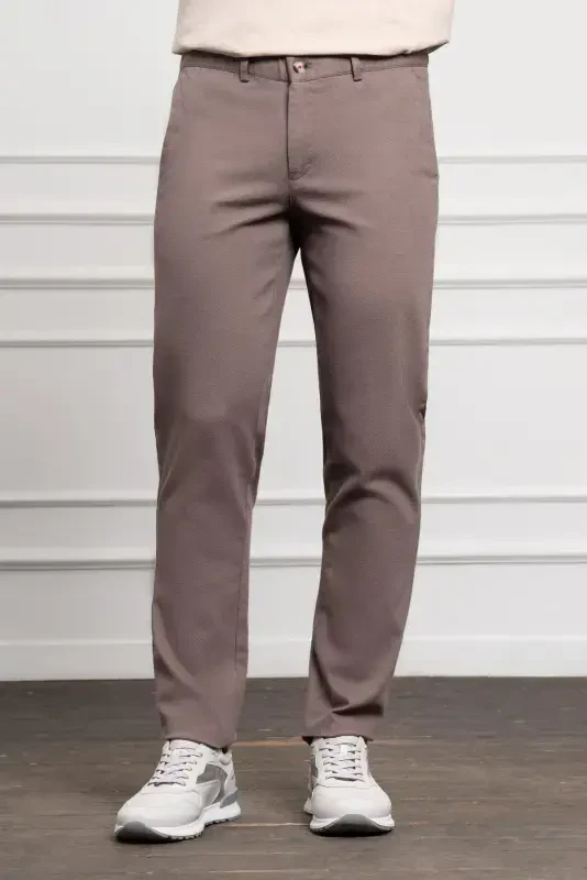 Morven Erkek KAHVE Dynamic Fit Rahat Kesim Chino Pantolon - 1