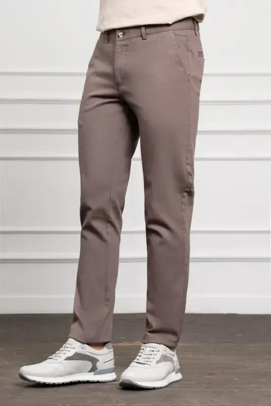 Morven Erkek KAHVE Dynamic Fit Rahat Kesim Chino Pantolon - 2