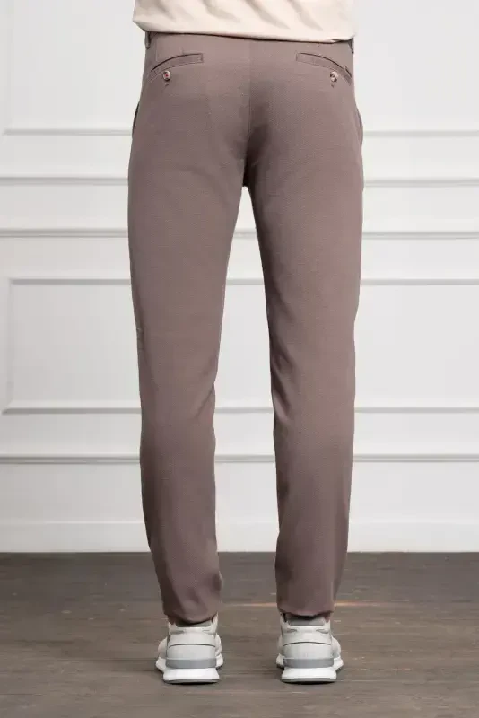 Morven Erkek KAHVE Dynamic Fit Rahat Kesim Chino Pantolon - 3