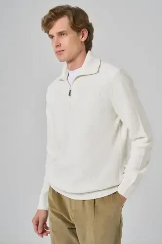 Morven Erkek Kemik Trend Bato Yaka Dynamic Fit Rahat Kesim Triko - MORVEN (1)