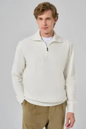 Morven Erkek Kemik Trend Bato Yaka Dynamic Fit Rahat Kesim Triko - MORVEN (1)