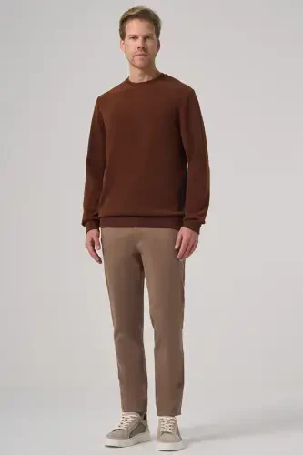 Morven Erkek Kiremit Trend Bisiklet Yaka Sweatshirt - 4