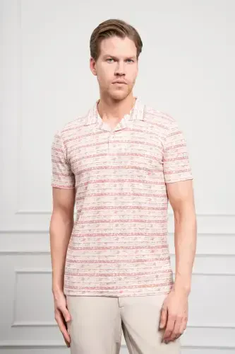 Morven Erkek Kiremit Trend Dynamic Fit Rahat Kesim Polo Yaka T-Shirt - MORVEN (1)