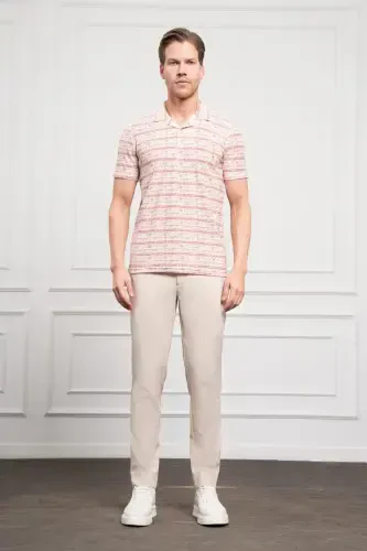 Morven Erkek Kiremit Trend Dynamic Fit Rahat Kesim Polo Yaka T-Shirt - MORVEN (1)