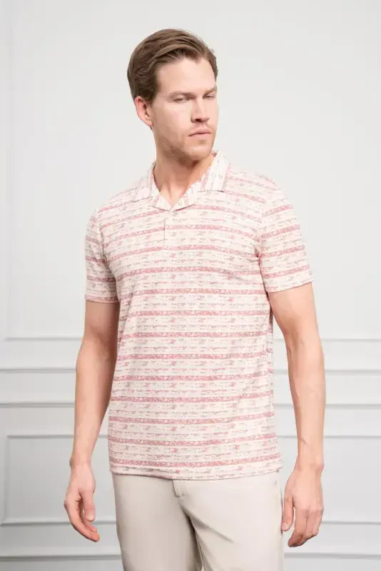 Morven Erkek Kiremit Trend Dynamic Fit Rahat Kesim Polo Yaka T-Shirt - 3