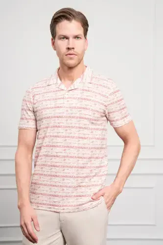 Morven Erkek Kiremit Trend Dynamic Fit Rahat Kesim Polo Yaka T-Shirt - 4