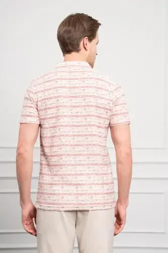 Morven Erkek Kiremit Trend Dynamic Fit Rahat Kesim Polo Yaka T-Shirt - 5