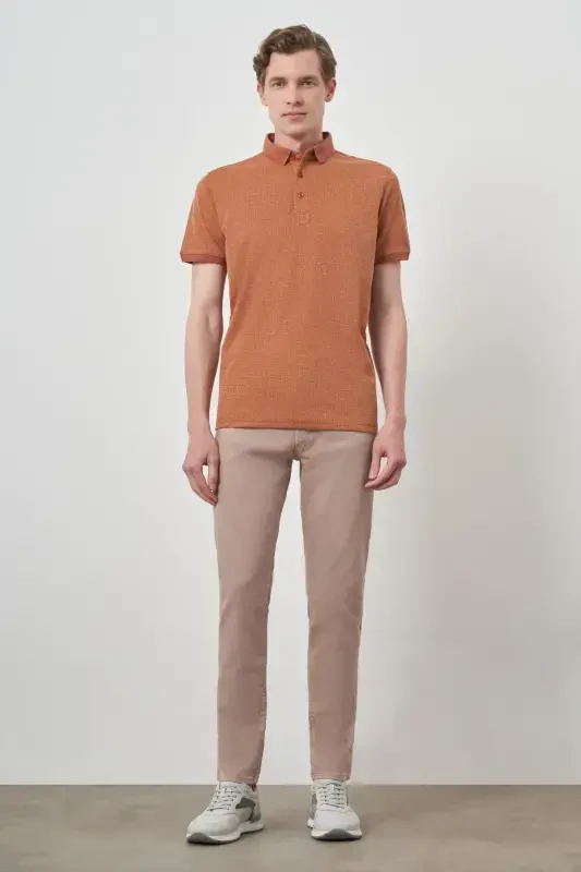 Morven Erkek Kiremit Trend Polo Yaka T-Shirt - 2