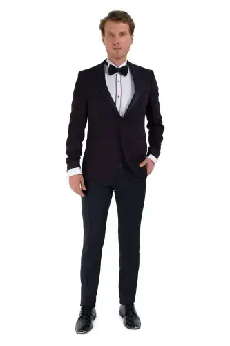 Morven Erkek KOYU LACİVERT Broadway Slim Fit Damatlık Takım Elbise - MORVEN (1)