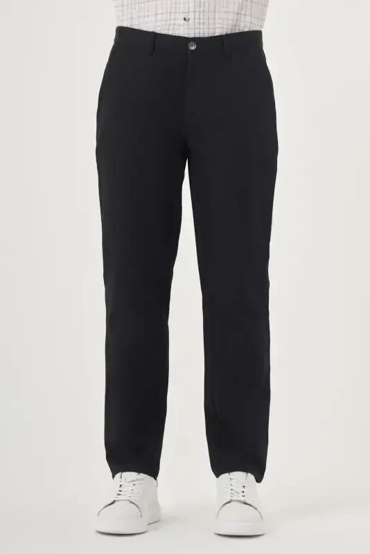 Morven Erkek Lacivert Chino Dynamic Fit Kışlık Pantolon - 1