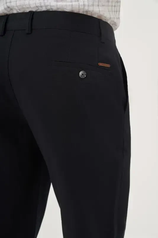 Morven Erkek Lacivert Chino Dynamic Fit Kışlık Pantolon - 3