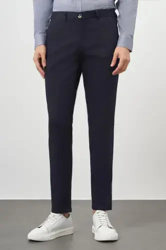 Modazone Erkek Lacivert Chino Dynamik Fit Pantolon - MORVEN (1)