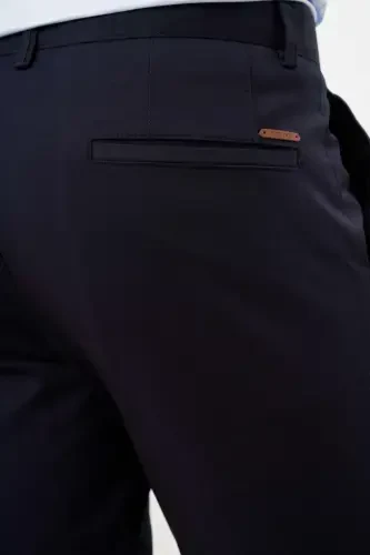 Morven Erkek Lacivert Mevsimlik Pamuk Yan Cep Slim Fit Chino Pantolon - 5
